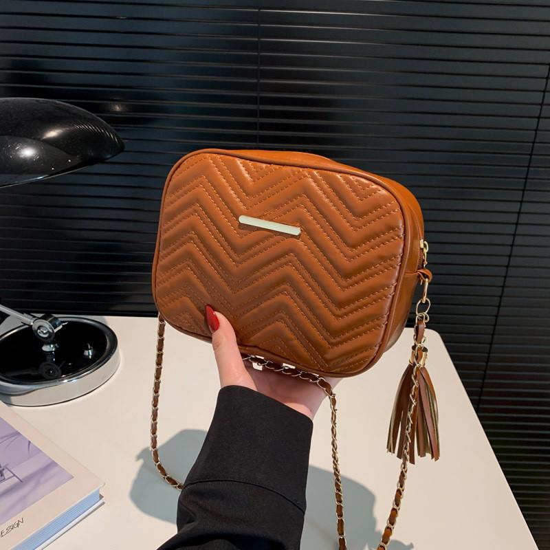 Trendy Simple Solid Color Small Round Bag Fashionable Chic Crossbody For Women