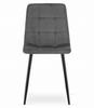 KARA chair - dark gray velvet x 2