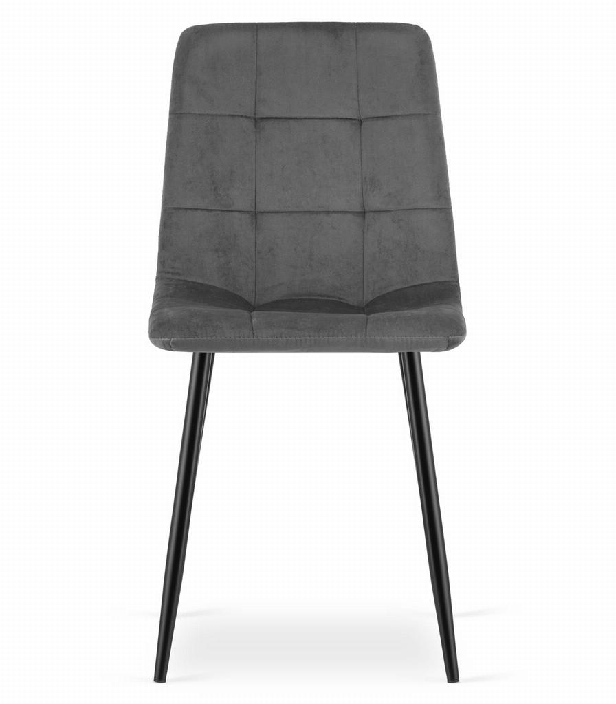 KARA chair - dark gray velvet x 2