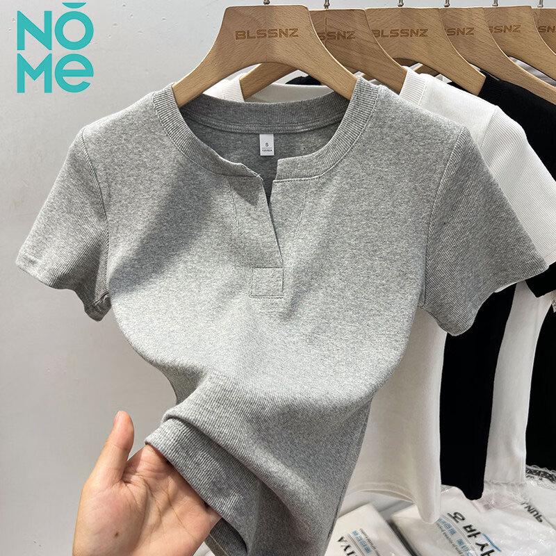 NOME Women s Slim-Fit V-Neck Short Sleeve T-Shirt S