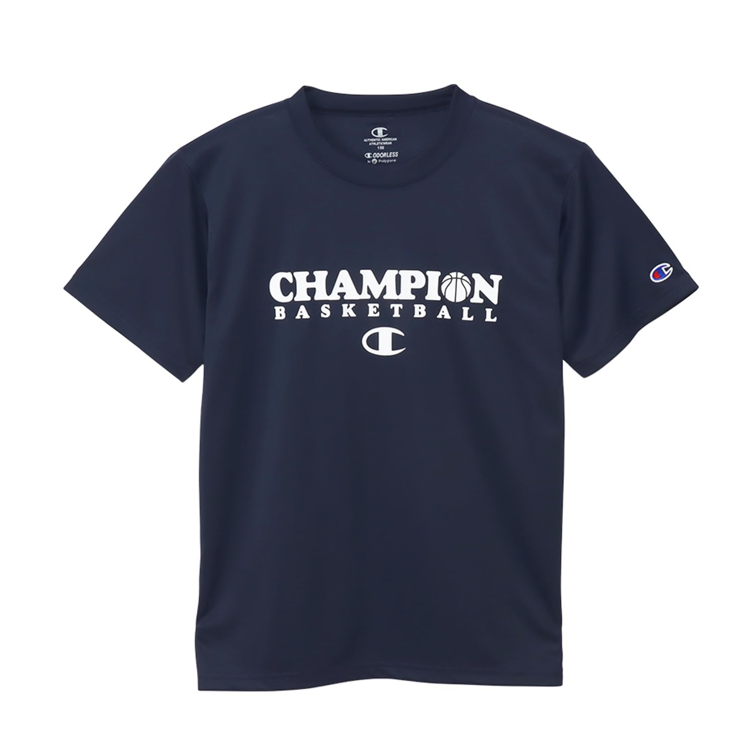 

Champion Short Sleeve Basketball Crew Odor Quick Graphic Logo Kids T-Shirt, Neck, Antibacterial, Resistant, Drying, Print, CK-ZB321-370-150