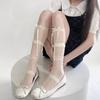 Ballet Middle Tube Socks Ballet Style Socks Women Summer Sweet Lace Ribbon Bowknot Socks Thigh High Socks Black White Socks