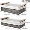 Set Of 2 Storage Basket Wicker Baskets For Organizing With Handle Decorative Storage Bins For Countertop Toilet Paper Storage