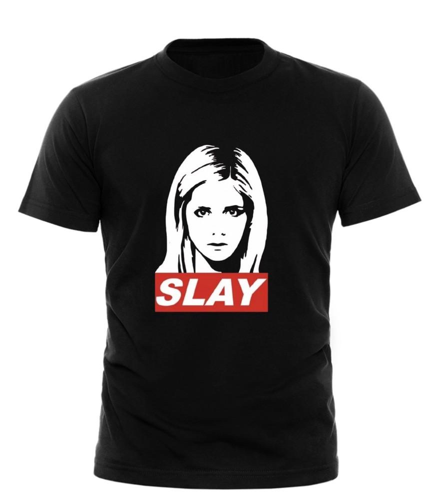 Buffy the Vampire Slayer SLAY TShirt | Retro | 90s | Geek | Nerd |unisex Tshirt Unisex T-Shirt M