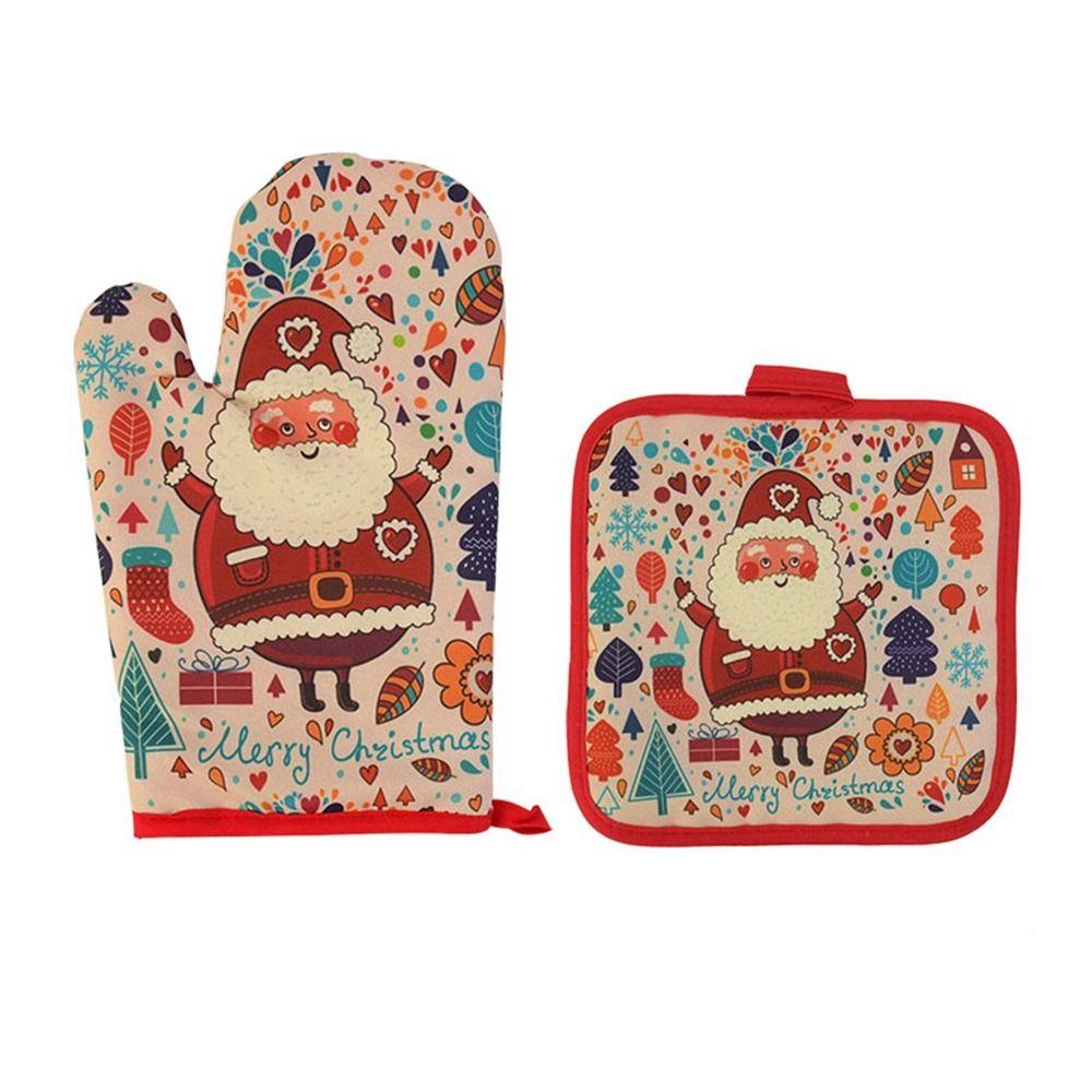 

Microwave Christmas Baking For Home Kitchen Tools Oven Mitts New Year Gifts Christmas Gloves D