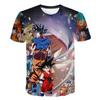 Dragon Ball T-shirt Adult Top T-shirt Anime Character Son Goku Super Saiyan T-shirt Boy Children's Clothes Summer T-shirt