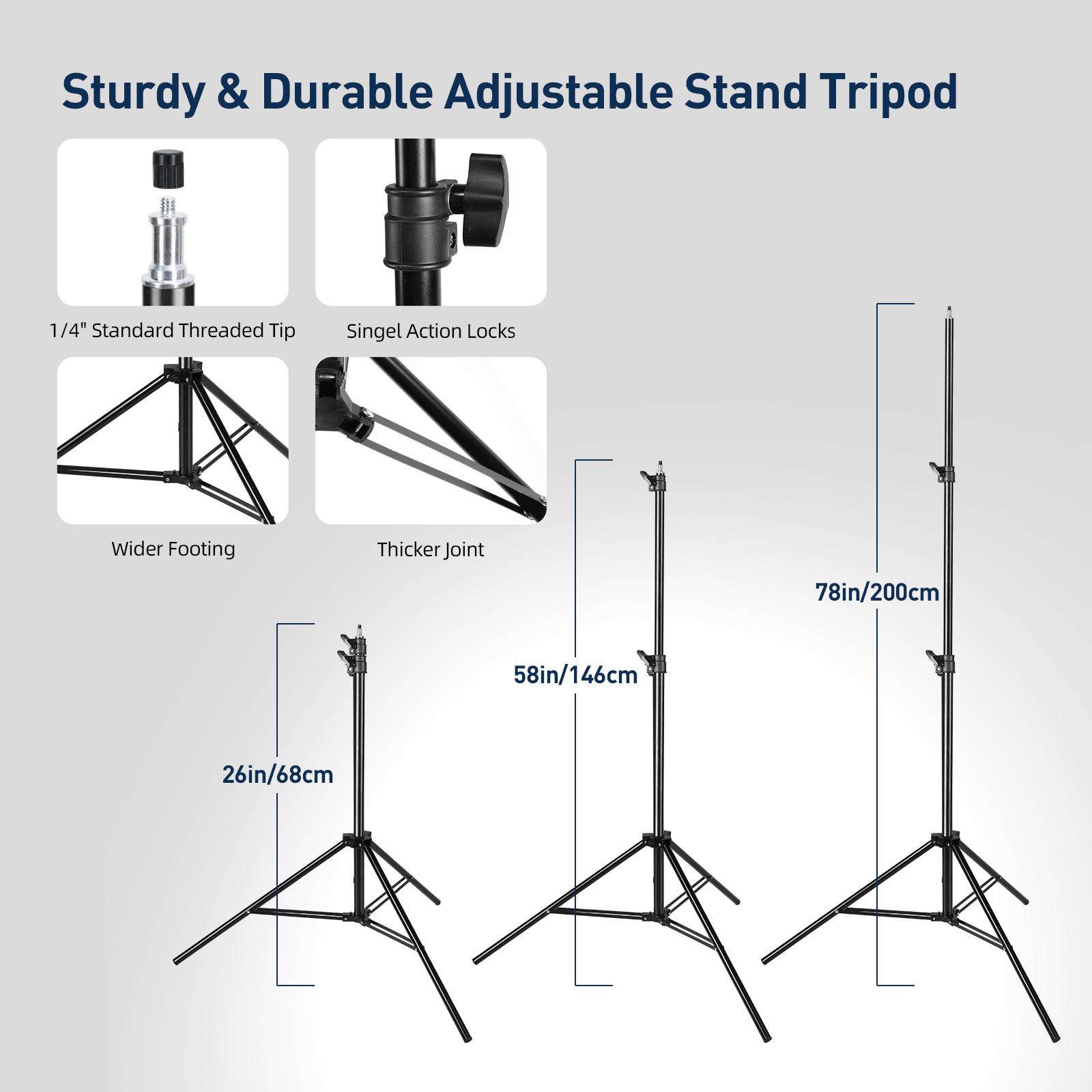 Комплект освещения для студийной фотосъемки Andoer Набор освещения для софтбокса — фото 7