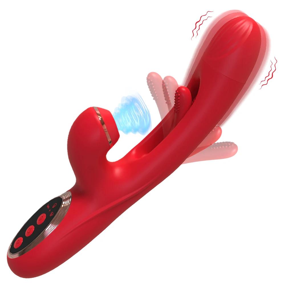 Tapping Flapping Vibrator for Women Clitoris Clit Sucker Stimulator Powerful Sex Toy Woman Female Rabbit Sucking Vibrators