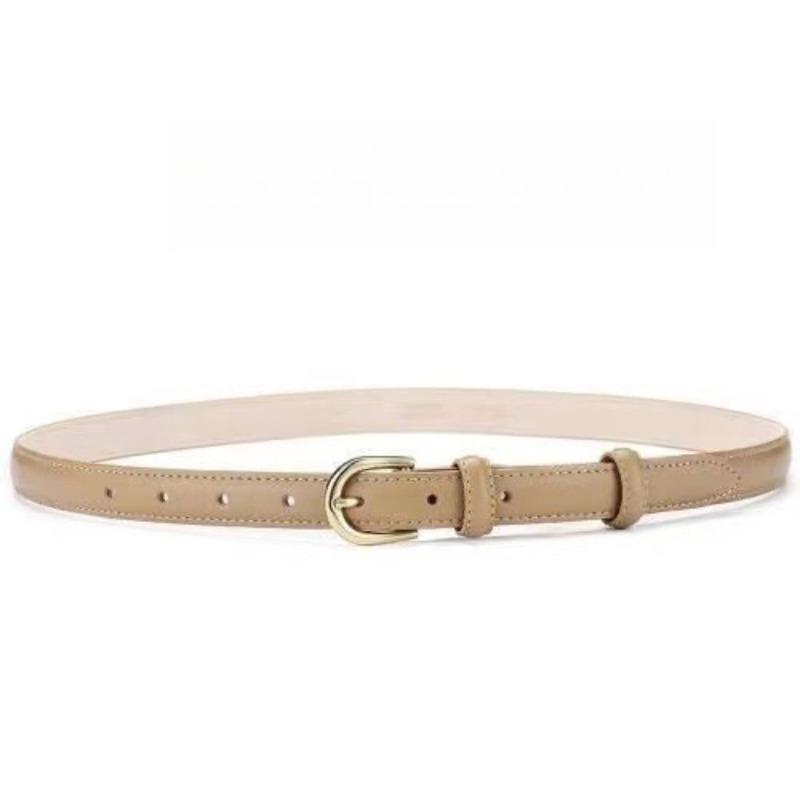 

Women Belt Genuine Leather Simple Summer All Match Fashion Ins Style Thin Belt Decorate Suit Pants Jeans Pants Belt For Women 95cm хаки