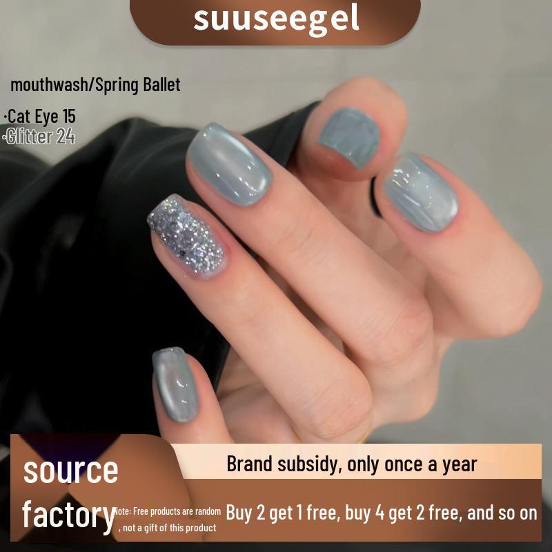 

Spring 2025: 24-Color Cat Eye Gel Polish with Glitter for Salon