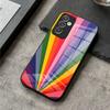Colorful Rainbow Stripe Phone Case For S25 Ultra Samsung S26 S23 S24 Plus S22 S20 S21 Fe A54 A34 A53 A16 Glass Cover
