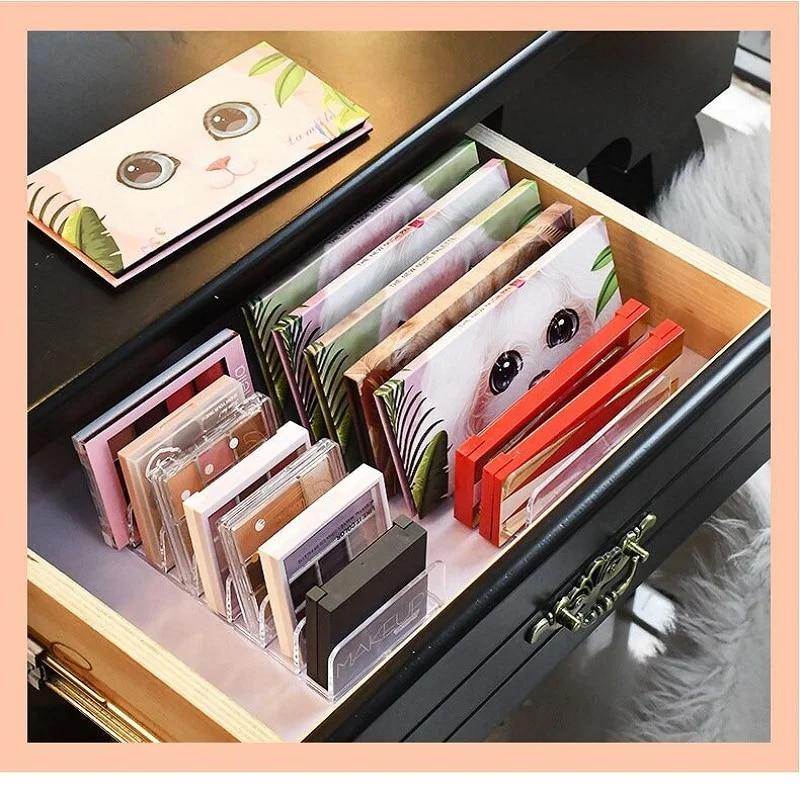 Lidschatten Tablett Lagerung Rack Transparent Pulver Box Desktop Schublade Fach Farbe Kosmetik Regal