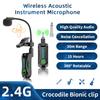 Snsowed Wireless Saxophone Microphone HD Sound Lossless Capture 360-Degree Adjustable Clip Rechargeable for Saxophone Flute Clarinet Performance