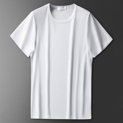 Men Pullover Breathable Quick Dry Ice Silk Mesh Loose Everyday Wearing Cotton O-neck Short Sleeve Men T-Shirt Summer Accessories