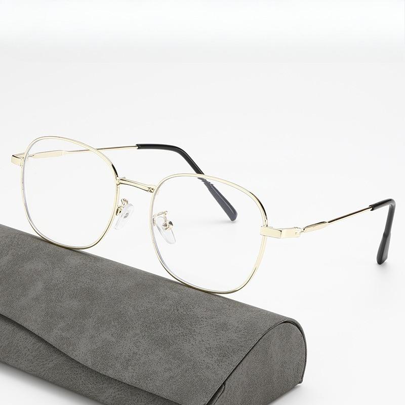 Anti Blue Light Color Changing Glasses Metal Retro Frame Glasses Fashionable Square Glasses
