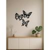 Metallschmetterling & Schmiedeeisen Wandkunst Set von 3, Vintage Heimdeko für Wohnzimmer Schlafzimmer, Rostfreies Wasserdichtes Wandbehang-Ornament