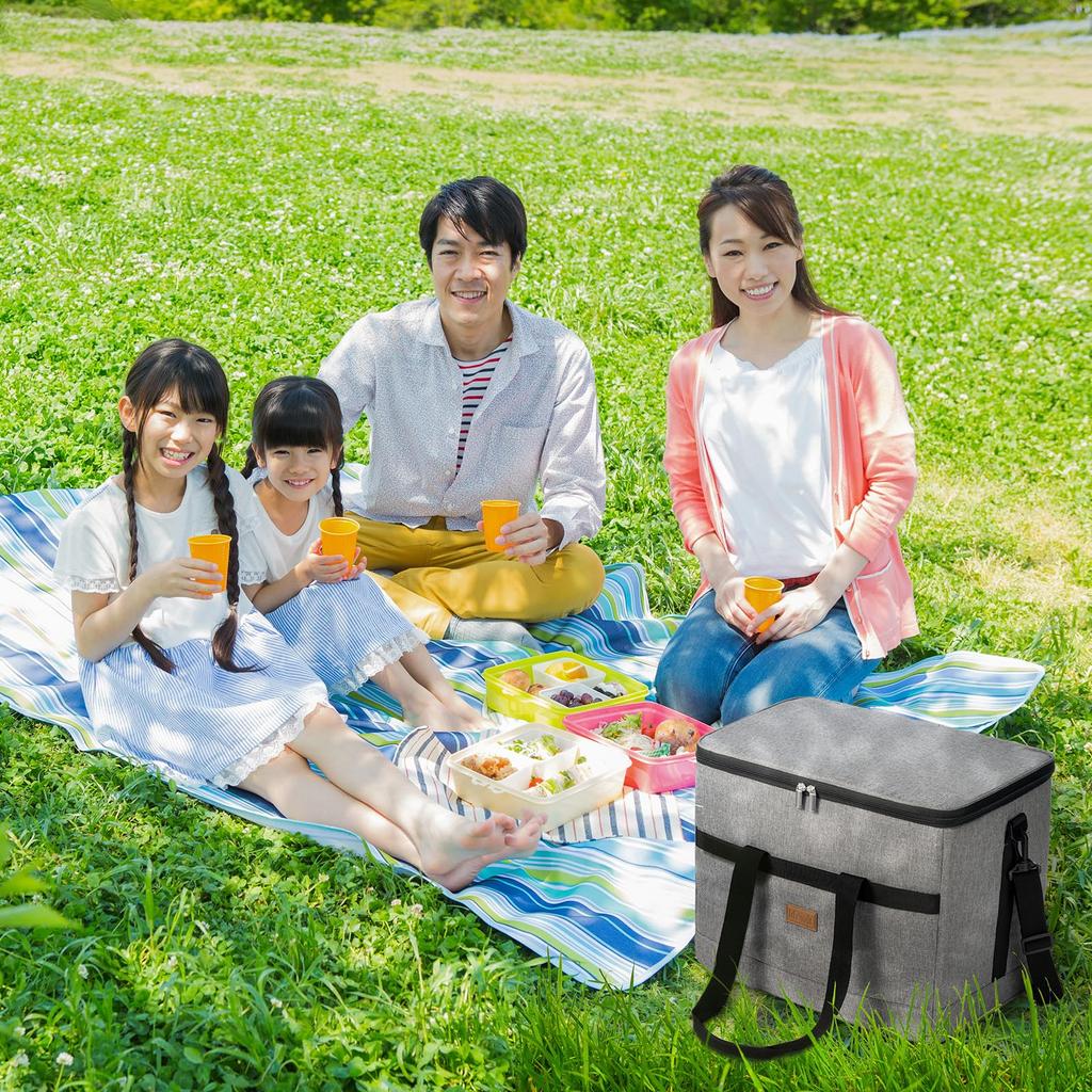 Lifewit Soft Cooler Large Thermal Cold Large Může být kabelka a skvělá pro šedý box, 35L, 3vrstvá izolace, izolace, taška, kapacita, skládací,