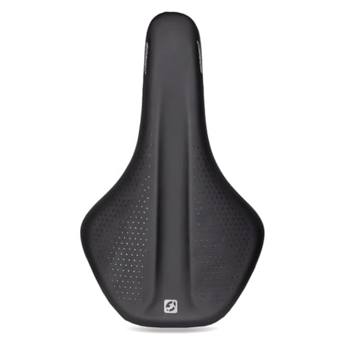 

GORIX Saddle for Road Bikes, Shock Absorbing, Relieves Butt Pain, Black, for Cross Bikes, Long Rides, Gravel, MTB, Mini Velo, and Other Bicycles (GX-S