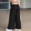 Women High Waist Wide Leg Pants Loose Fit Drawstring Trousers Casual Elastic Waistband Relaxed Fit Lightweight Fabric