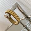 Hip Hop Stretch Watch Strap Bracelet Punk Vintage Bangle Titanium Steel Hand Chain  Unisex