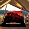 1pc Mission Impossible Poster Outdoor Flannel Blanket, Cozy & Warm Soft Te Playful Design, Napping Camping,