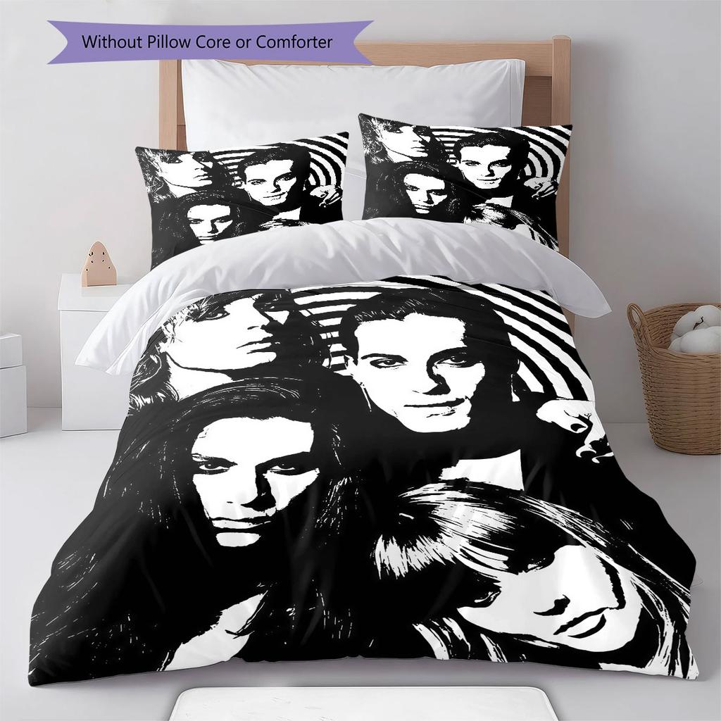Måneskin Rebel Vibe Bedding Quilt Set Quilt Cover Pillowcase Home Decoration Birthday Gift (1 * Duvet Cover + 2 * Pillowcase, Without Core)