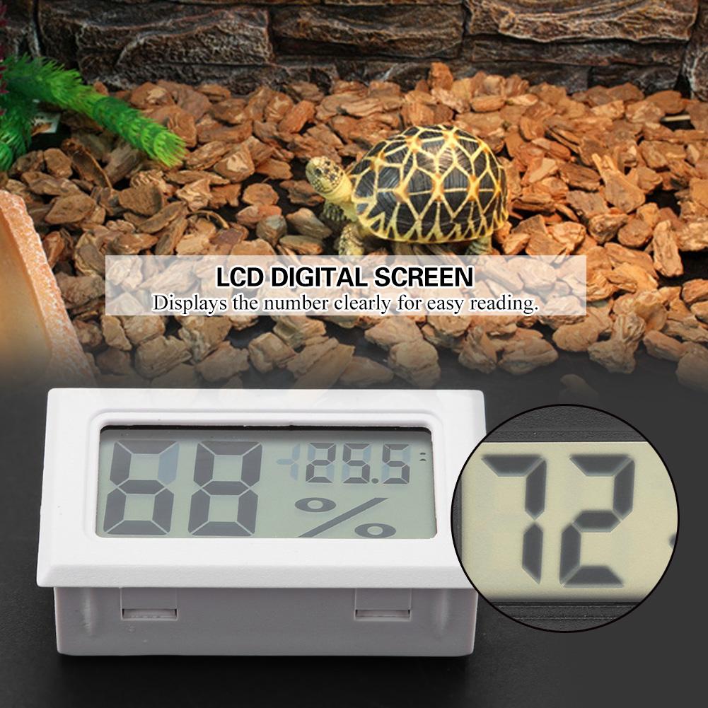 Embedded Digital Hygrometer Thermometer Humidity Temperature Monitor with Built In Probe Black