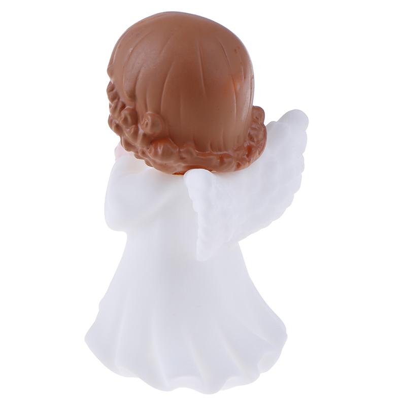 2Pcs Angels Figurines Miniature Well Sculpture Ornament Decoration For Cake