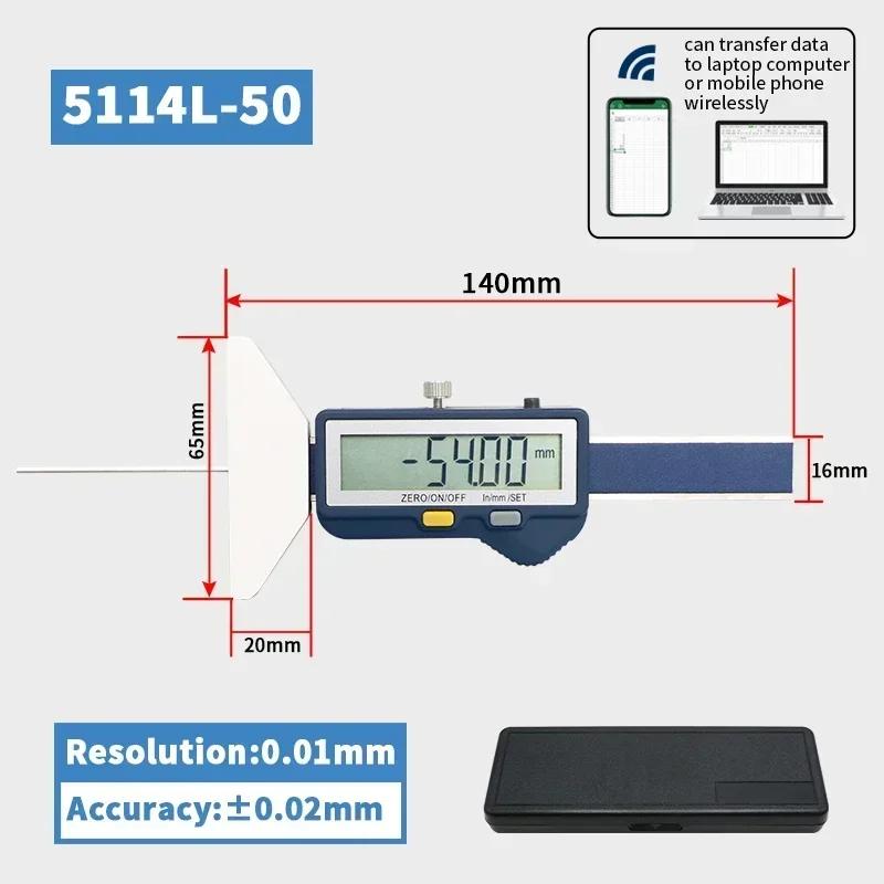 Shahe Digital Adâncime Ecartament Caliper Bandă de Bandă Ecartament Pentru Anvelope Auto 0-25/0-50mm Instrument de Măsurare Adâncime Caliper LCD Anvelopă Bandă de Bandă Ecartament