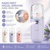 USB Rechargeable Handheld Humidifier Skin Care Oil Diffuser Moisturizing Mist Sprayer  Facial Use