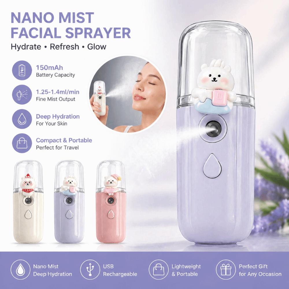 USB Rechargeable Handheld Humidifier Skin Care Oil Diffuser Moisturizing Mist Sprayer  Facial Use