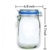 laffeya 20Pack 1000ml (9.6x6.6inch) Reble Mason Jar Bags for Candy & Snacks - Leakproof Storage & Display