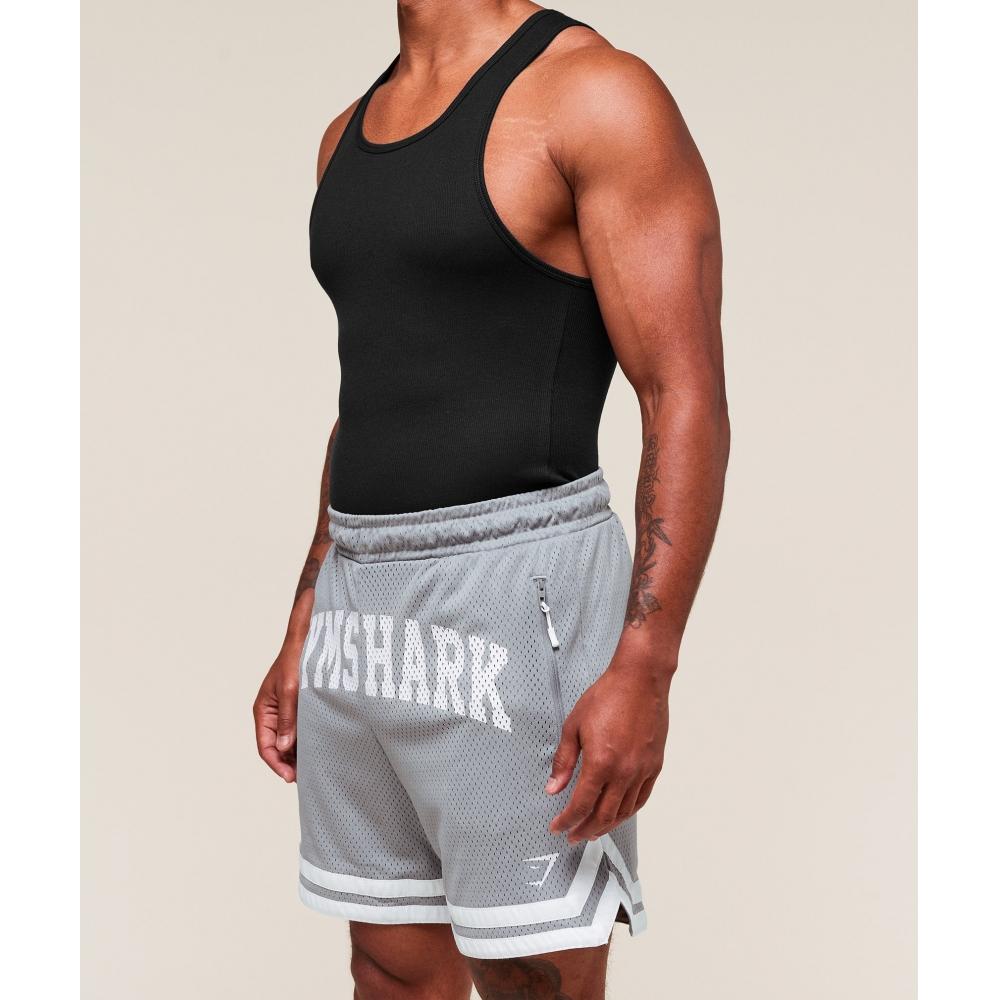 Gymshark Varsity Mesh Shorts Denim Grey A6a8e Gcqs