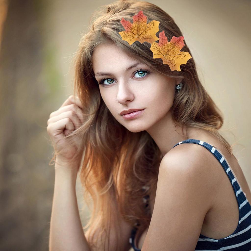 Thanksgiving Festival Thema Haarspangen Set mit 10 für Frauen Mädchen Rutschfeste Blattspangen Alle Altersgruppen Party Requisiten Haarschmuck