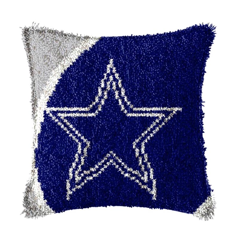 Stickerei Knüpfhaken DIY Handgestricktes Besticktes Kissen Knüpfpaket Unfertige Knüpfhaken Teppich Kits Smyrna Paket Teppich DIY