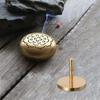 HEALLILY Incense Ash Tool, Incense Burner Powder Press, Seal Stick Shovel, Brass Incense Ash Presser, Incense Burner Accessory, 5cm