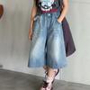 2026 New Style Girls' Summer Wide-Leg Denim Pants - Stylish, Loose, and Lightweight for Kids