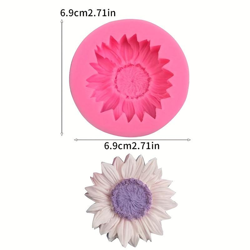 

1 шт. Розовая форма для подсолнуха из силикона для изготовления шоколада, мусса и свечей - Универсальные поделки для ароматерапии и из гипса своими руками, Неэлектрическая, Простая в использовании
