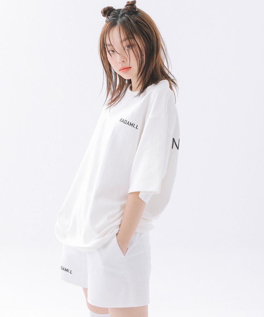Kagamiel Oversized 1990 Logo T-Shirt White