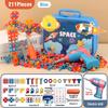 Kids Electric Drill Screw Nut Puzzles Toys Pretend Play Tool Disassembly Assembly Drill Puzzle Toys For Boy Children Gifts
