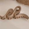 Solid Wave Hair Clips Twisted Curved Hair Claw Headwear Frosted Shark Clips  Travel