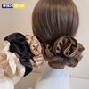 Korean Big Hair Tie Ribbon Scrunchies Satin Elastic Hair Band Bow Women Simple Temperament New Style  Ponytail Hair Accessories