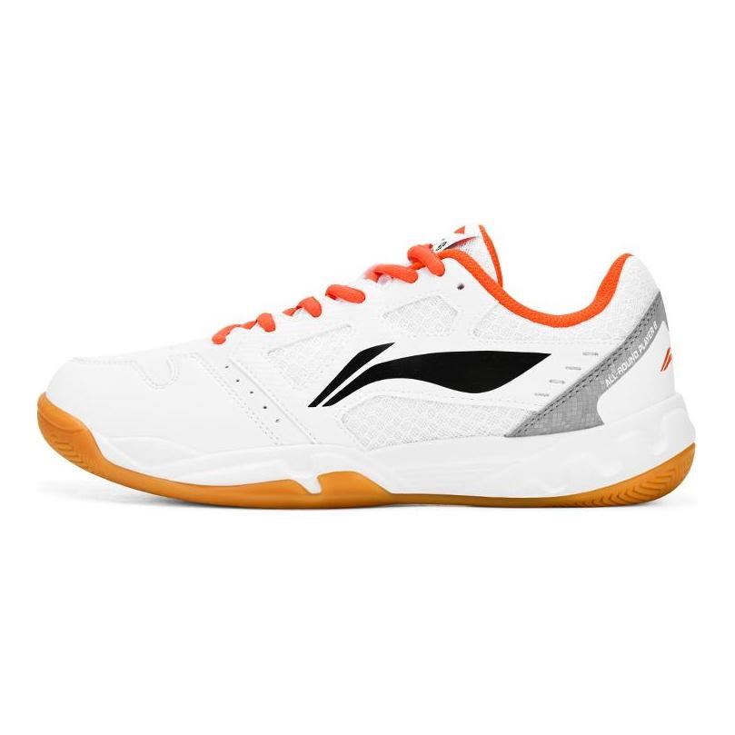 Li Ning Light Feather Abriebfeste Low-Top Badminton-Schuhe Unisex Weiß Schwarz AYTT023-3