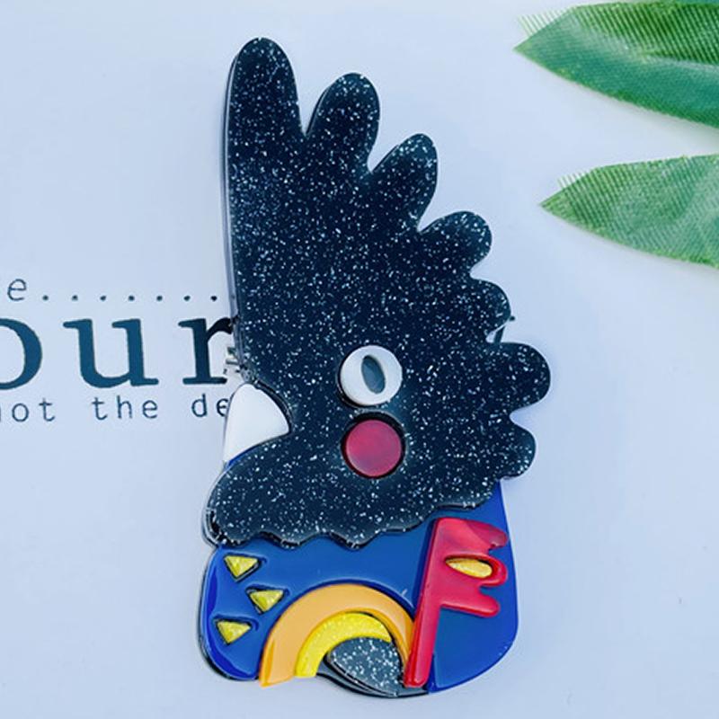 

Blucome акриловая милая брошь с изображением попугая и птицы с клювом для женщин и мужчин, сумка, костюм, шпильки для хиджиаба, подарок на Новый год чёрный