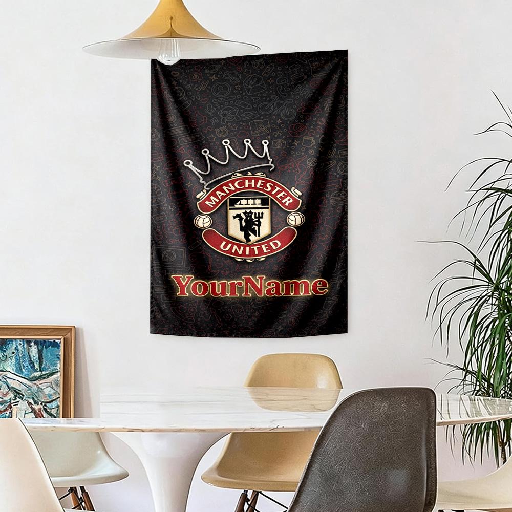 Manchester Custom Your Name Wall Decor Tapestry Art For Pet Memorial Birthdaywedding Party Backdrop Family Gift