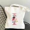 Canvas Bag Women's Travel and Leisure One Shoulder Handbag Pink Letter Large Capacity Gift White Canvas