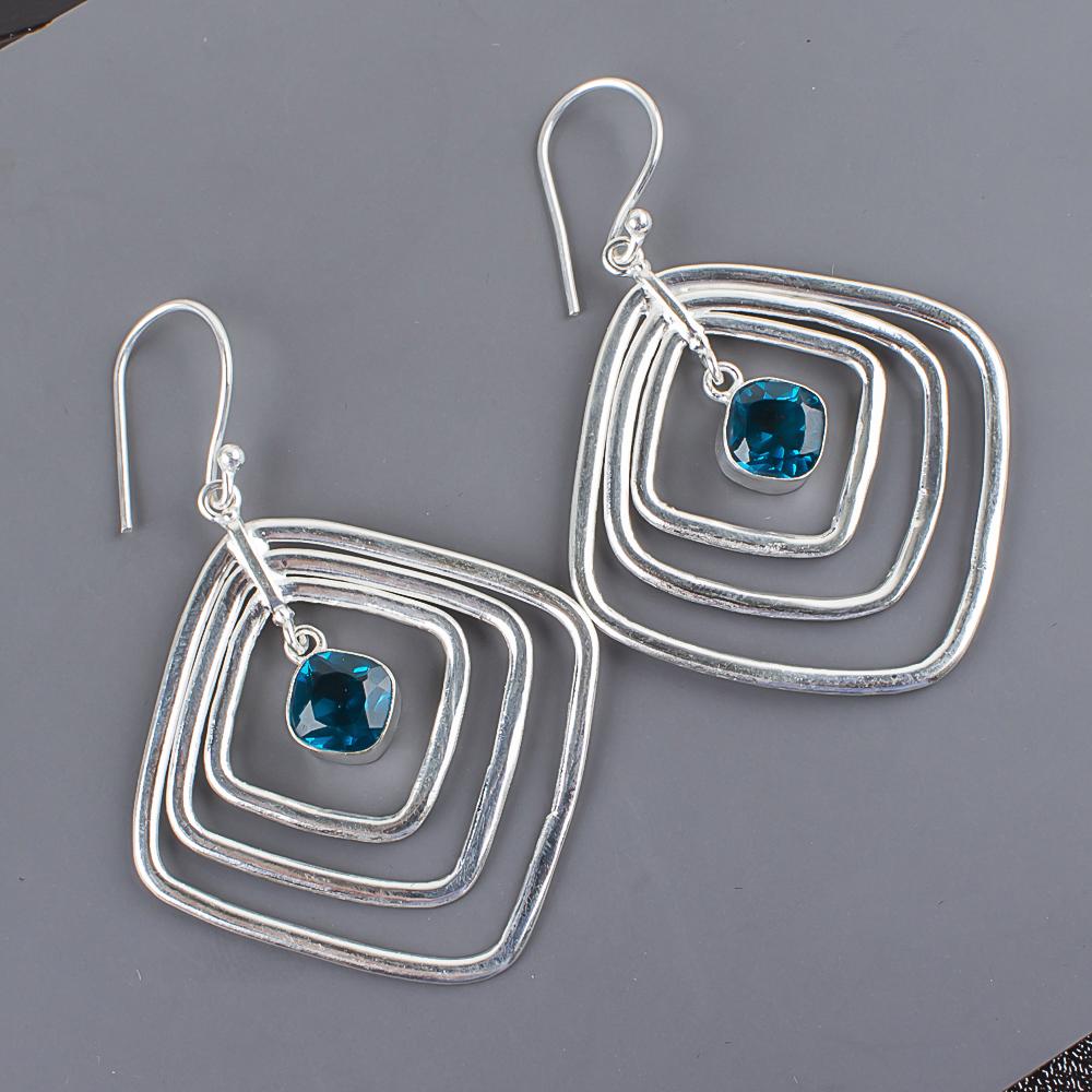Wonderful Apatite Jewelry, 925 Solid Sterling Silver Earrings, Handmade Glamorous Silver Earrings, Beautiful Earrings For Wedding Gift