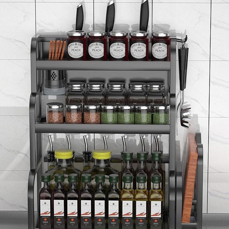 3-Tier Stainless Steel Kitchen Seasoning Organizer Rack