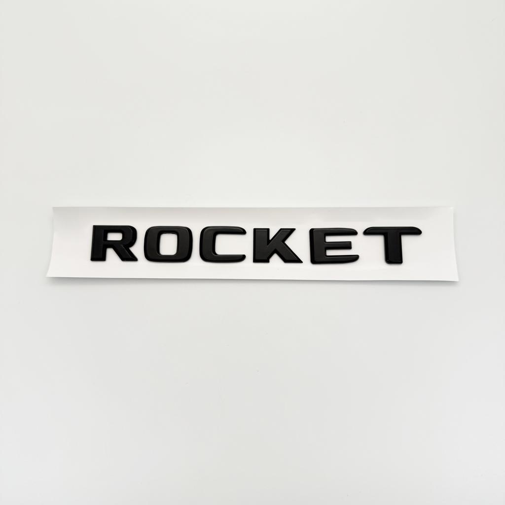 3D Glossy Black & Red ROCKET Car Letters Rear Trunk Bumper Tail Logo Badge Emblem Decals Sticker for 700 800 900 Accessories
