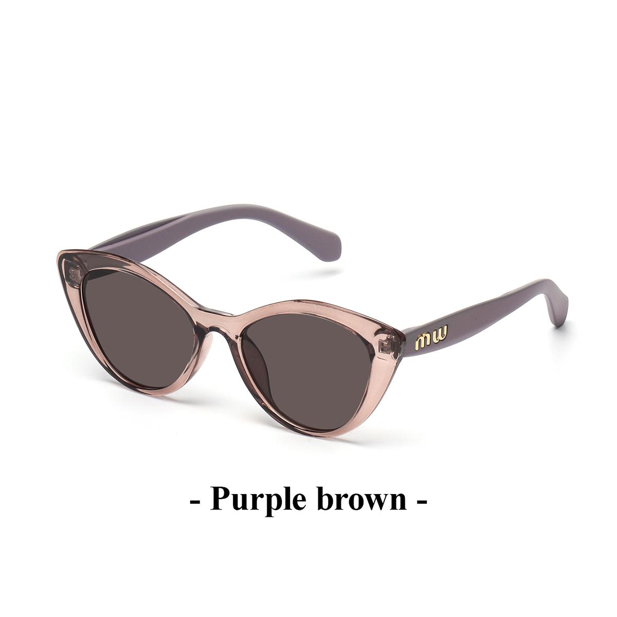 

Ruiao fashion sunglasses cat eye shapes women uv 400 men luxury brand designer high quality letter sun glasses girl eyewear